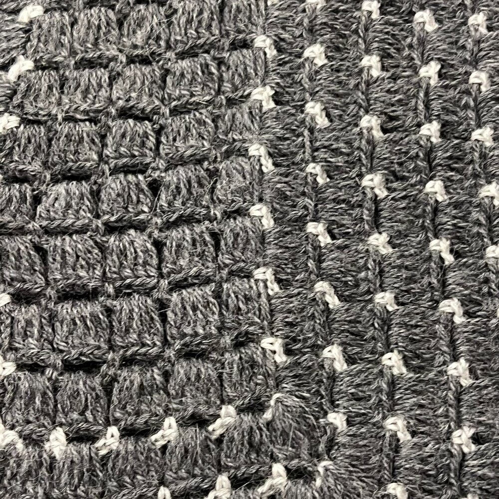 Anthropologie Moth Crochet Boxy V-neck Vest, Gray, S - Picture 6 of 12